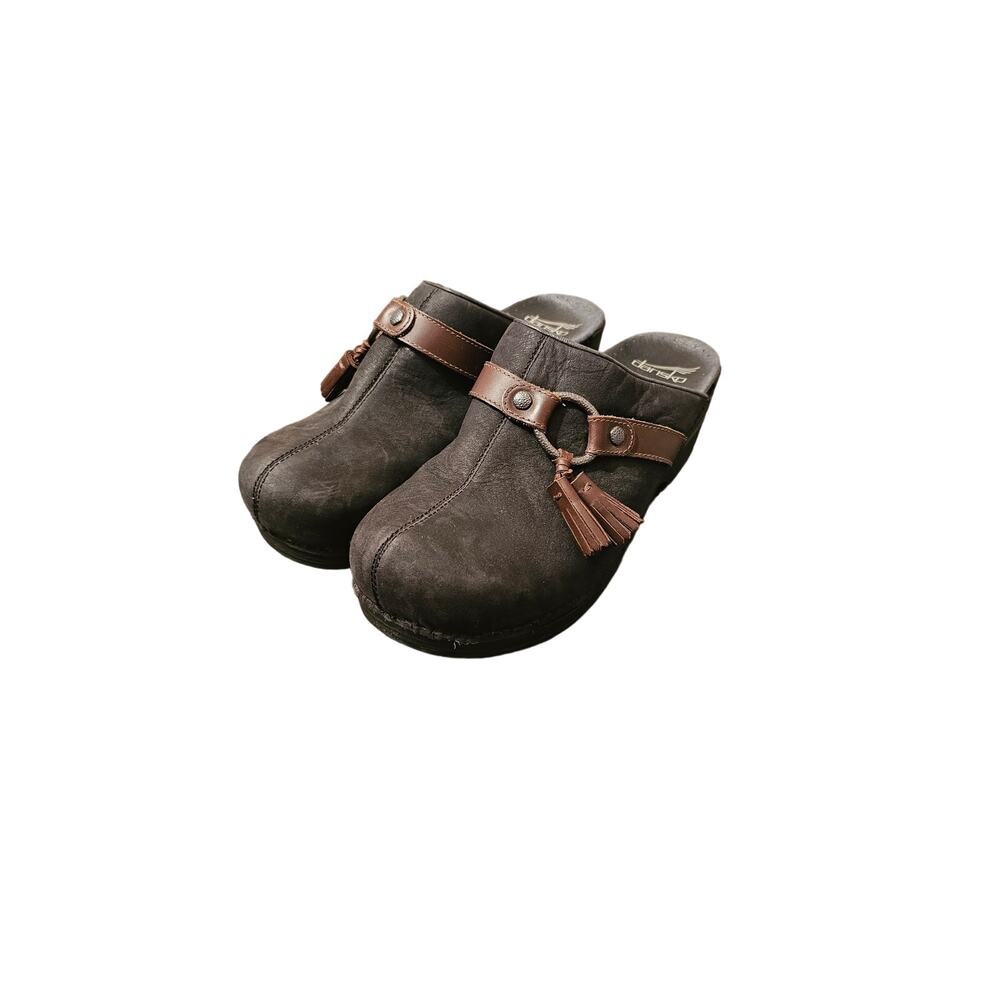 Dansko‎ Shandi Womens Clogs Mules Black Sz EUR 41 US 10.5-11 Leather clog Tassel